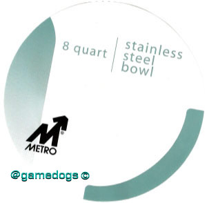 stainless steel liner bowl label